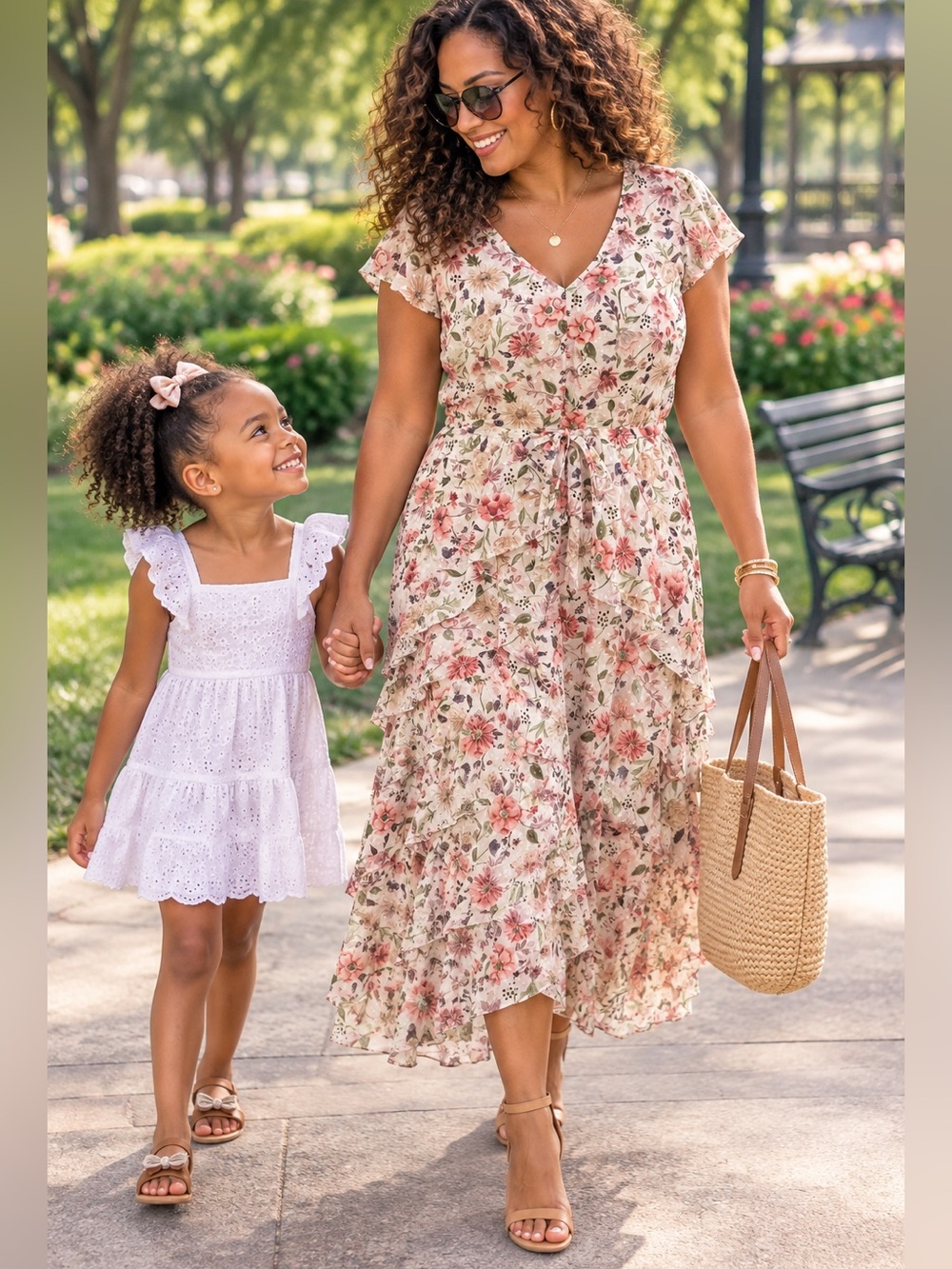 Good Hart by Matilda Jane PTP 20 Floral V-Neck Tie-Waist Midi Dress